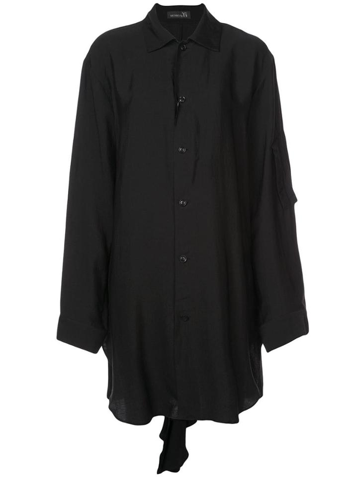 Y's Long-sleeve Shirt Dress - Black