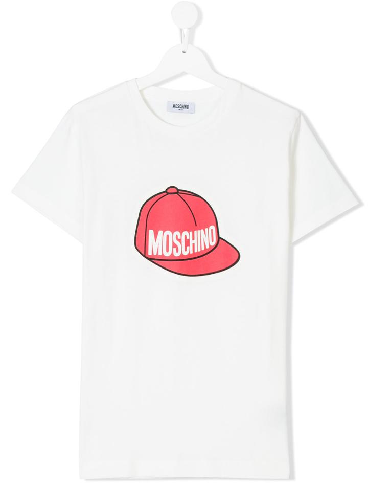 Moschino Kids Graphic Print T-shirt - White