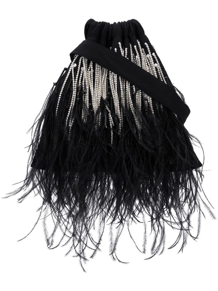 Ingie Paris Embellished Fringed Tote - Black