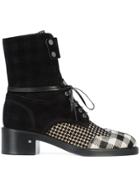Laurence Dacade Checked Panel Boots - Black