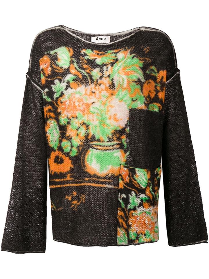 Acne Studios Figural Sweater - Black