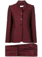 Romeo Gigli Vintage Jacquard Flowers Two-piece Suit - Brown