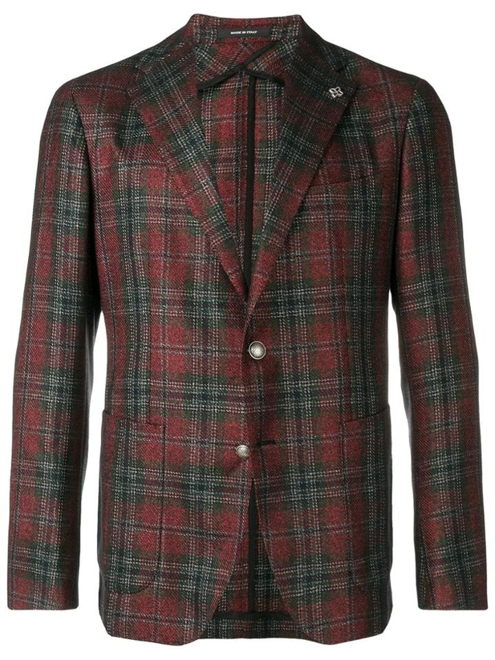 Tagliatore Montecarlo Checked Blazer - Red