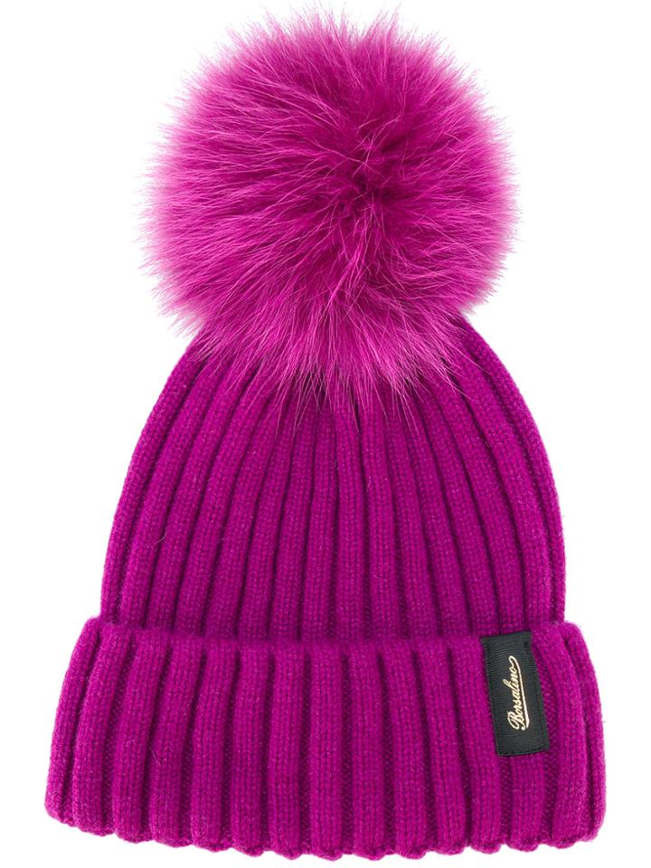 Borsalino Cuffie Beanie - Pink & Purple