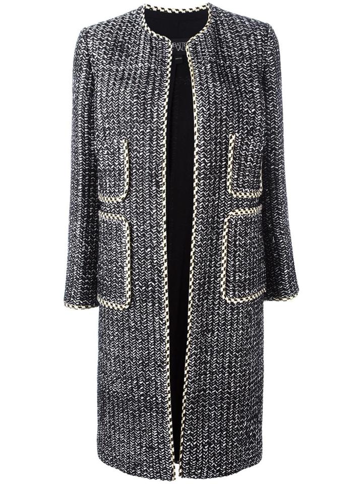 Giambattista Valli Patch Pocket Open Coat - Black