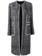 Giambattista Valli Patch Pocket Open Coat - Black