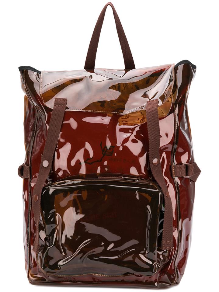 Raf Simons Foldover Top Backpack - Brown