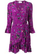 Tanya Taylor Silk Wrap Dress - Purple