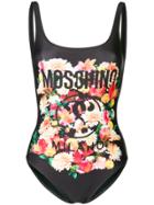 Moschino Branded One Piece Swimsuit - Black