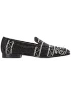 Louis Leeman Crystal Loafers - Black