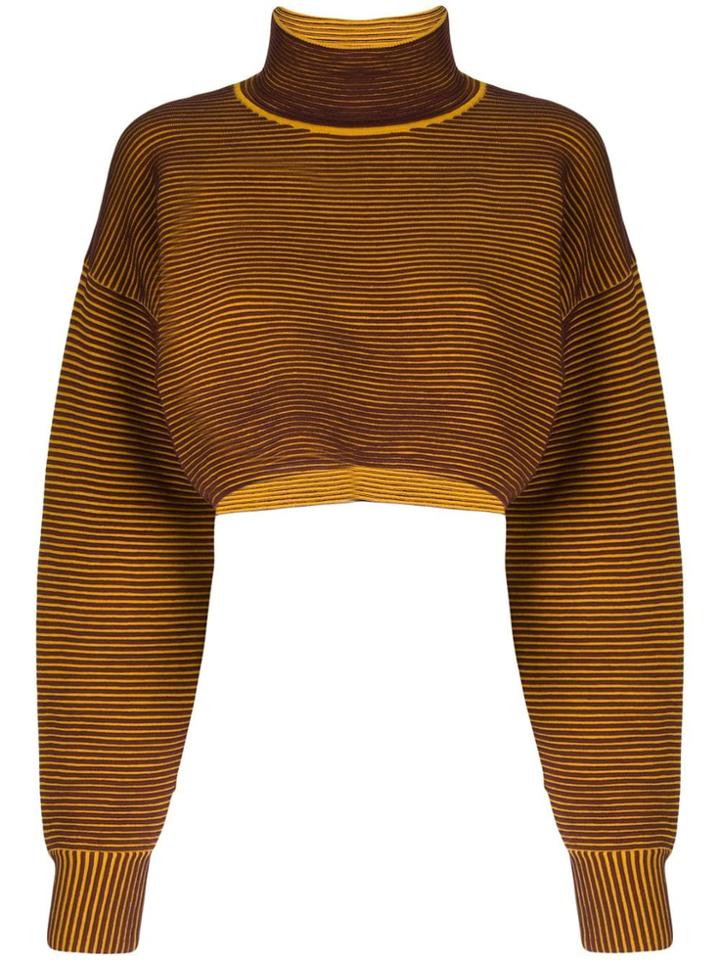 Nagnata Cropped Rib Sweater - Red