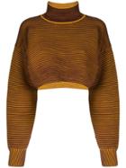 Nagnata Cropped Rib Sweater - Red