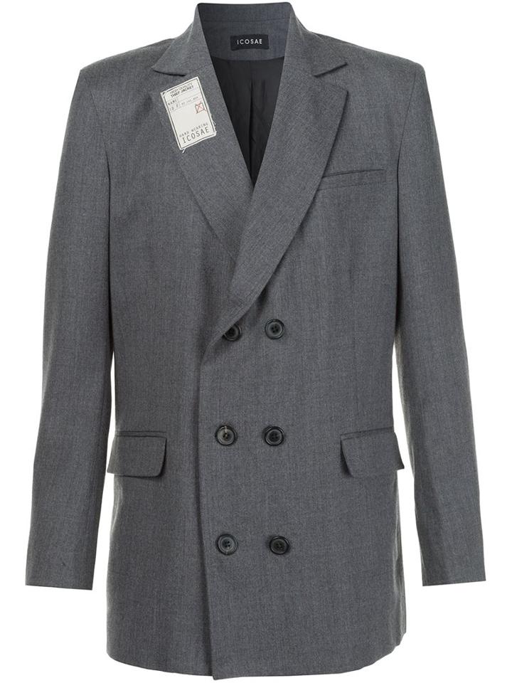 Icosae 'take The Cash And Run' Jacket, Men's, Size: Large, Grey, Spandex/elastane/wool