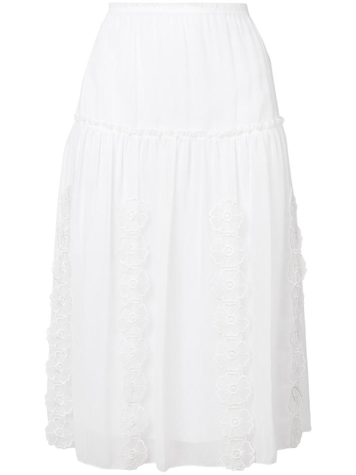 See By Chloé Lace-embroidered Midi Skirt - White