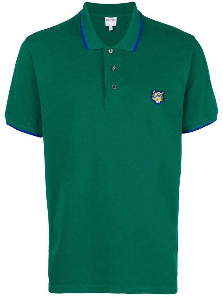 Kenzo Tiger Logo Polo Shirt - Green