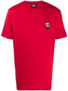 Karl Lagerfeld Ikonik Chest Patch T-shirt - Red