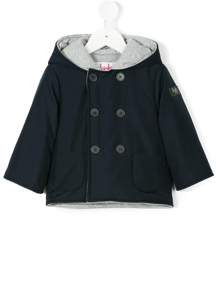 Il Gufo - Double Breasted Coat - Kids - Cotton/polyester - 18 Mth, Blue