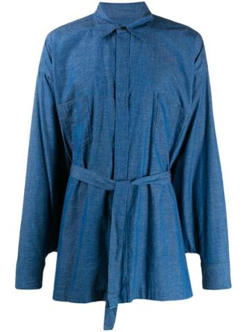 Fumito Ganryu Belted Shirt - Blue