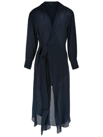Magrella Wrap Midi Dress - Black