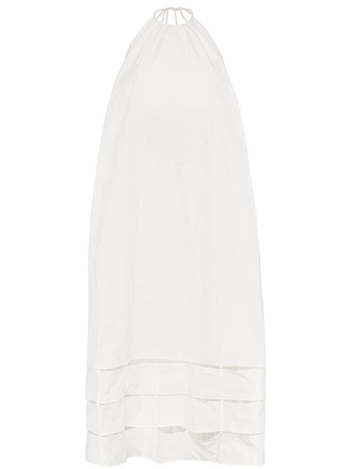 Cult Gaia Solene Halterneck Taffeta Dress - White