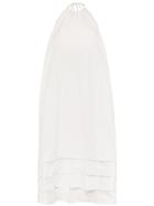 Cult Gaia Solene Halterneck Taffeta Dress - White