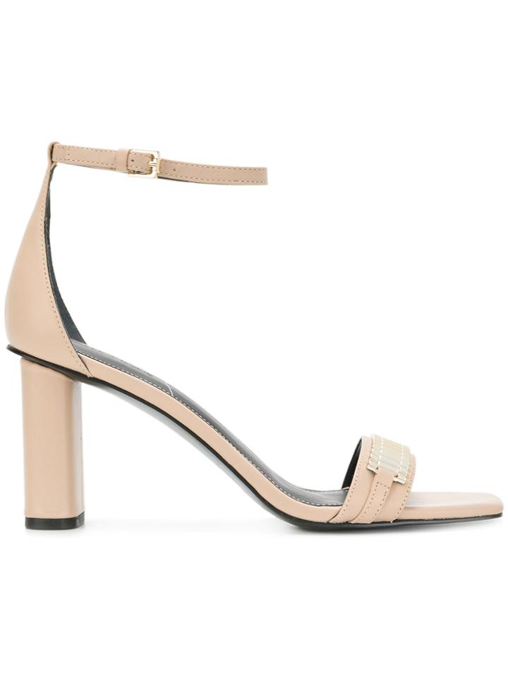 Kendall+kylie Box Chain Embellished Sandals - Nude & Neutrals