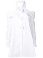 Vivetta Folded Rose Cold Shoulder Shirt - White
