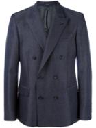 Alexander Mcqueen Double Breasted Jacket, Men's, Size: 52, Blue, Wool/mohair/viscose