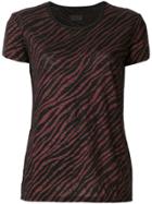 Rta Zebra Print Short-sleeve Top - Black