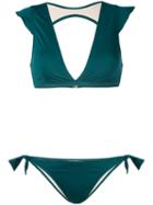 Emmanuela Swimwear - Open Back Bikini - Women - Polyamide/spandex/elastane - S, Green, Polyamide/spandex/elastane