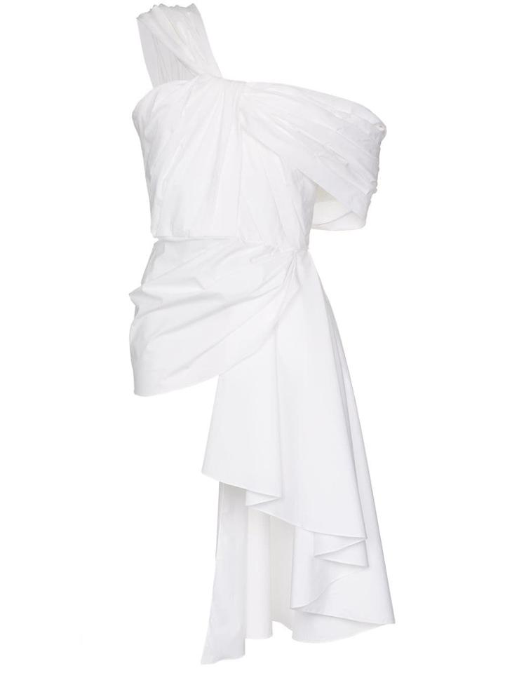 Johanna Ortiz Shangrila One Shoulder Asymmetric Top - White