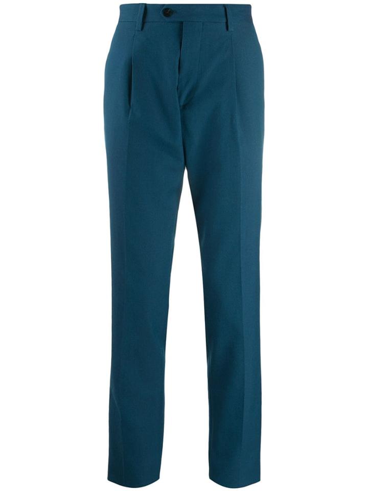 Etro Tailored Straight Leg Trousers - Blue