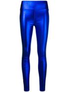 Sprwmn Metallic Leather Trousers - Blue