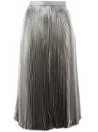 Christopher Kane Lamé Pleated Skirt - Metallic