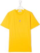 Stone Island Junior Logo Print T-shirt - Yellow