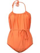 Lisa Marie Fernandez Waist-tied Halterneck Swimsuit - Yellow