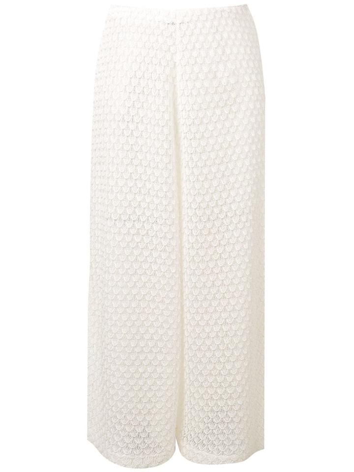 Missoni Mare Wide Sheer Trousers - White