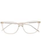 Saint Laurent Eyewear Sl259 Cat-eye Frame Glasses - Neutrals