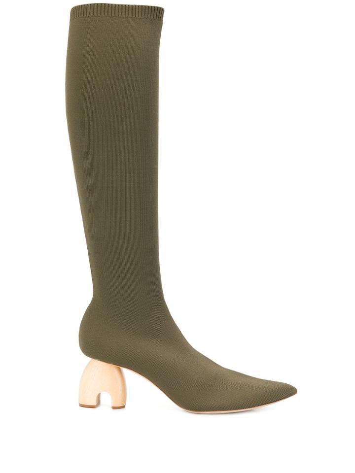 Nanushka Knitted Knee-length Boots - Green