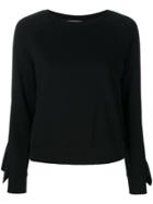 Dondup Ruched Sleeves Sweatshirt - Black