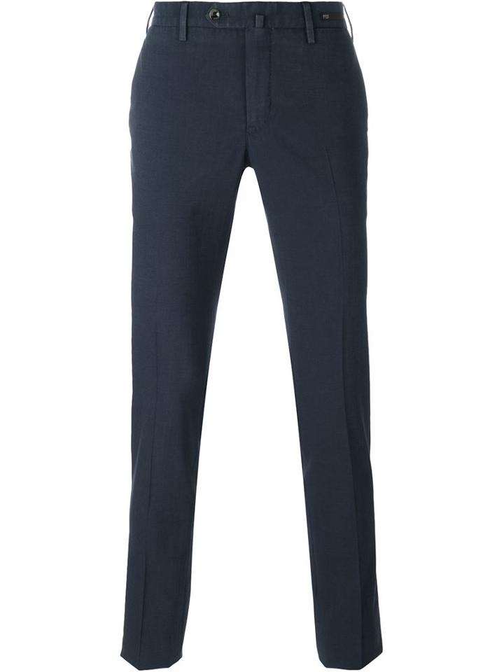 Pt01 Pleated Super Slim Fit Tapered Trousers