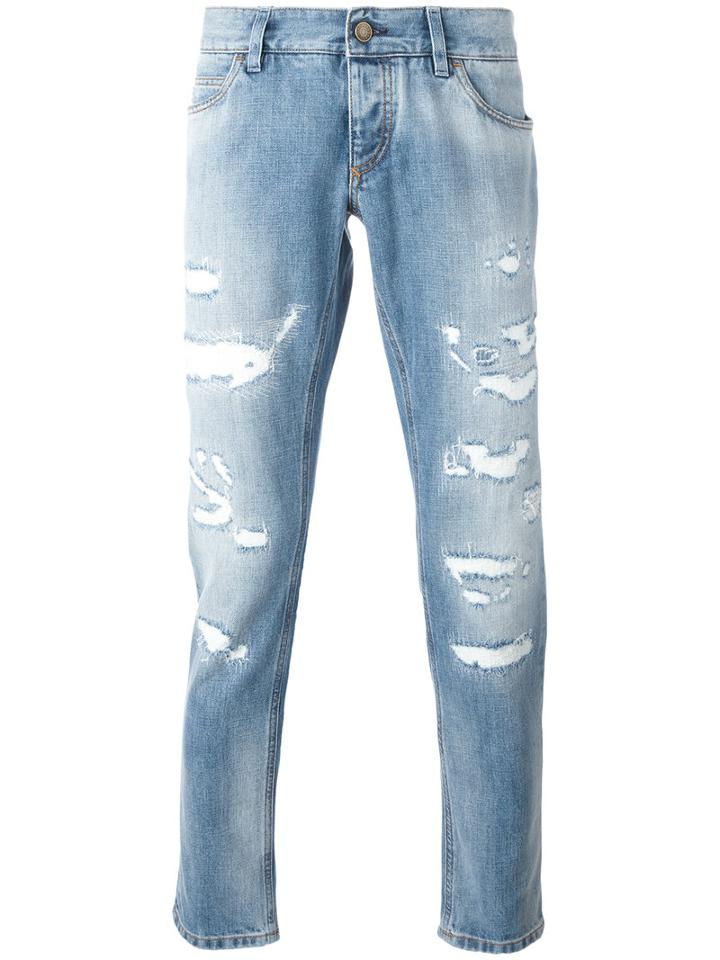 Dolce & Gabbana Slim-fit Jeans, Men's, Size: 52, Blue, Cotton