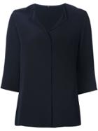 Peter Cohen Concealed Fastening Three-quarter Length Sleeve Shirt -