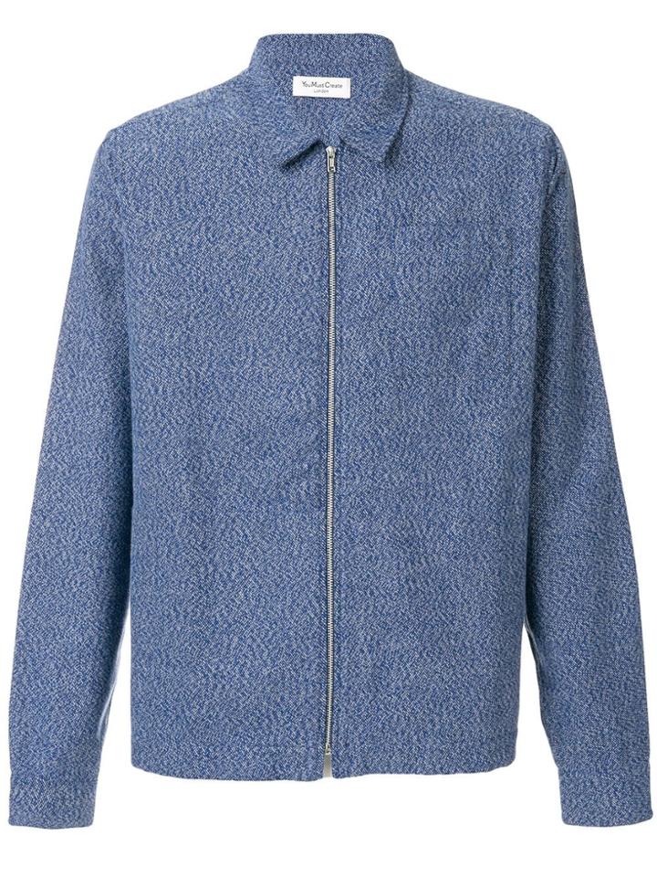 Ymc Lightweight Textured Shirt Jacket - Blue