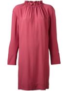 Marni - Shift Dress - Women - Silk/acetate - 40, Pink/purple, Silk/acetate