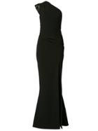 Rachel Gilbert Sachi Ruched Gown - Black