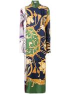 Salvatore Ferragamo Printed Loose Long Dress - Multicolour