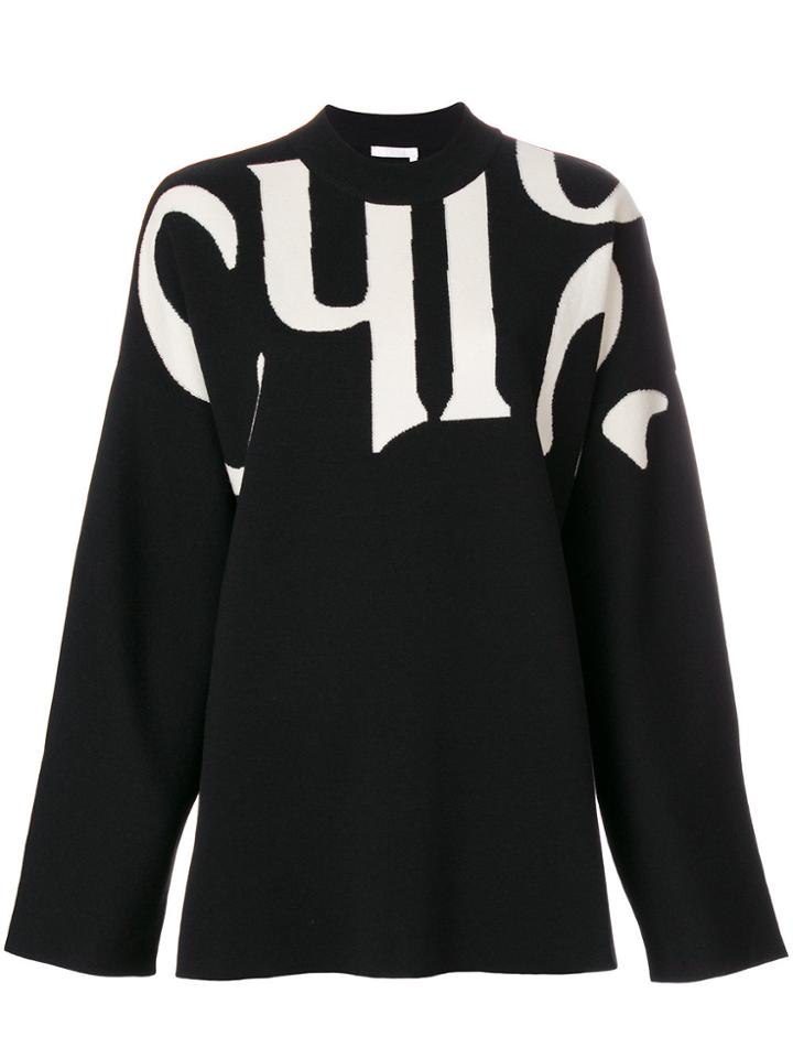Chloé Logo Intarsia Jumper - Black