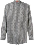 Missoni Vintage 2000's Mandarim Collar Printed Shirt - Grey