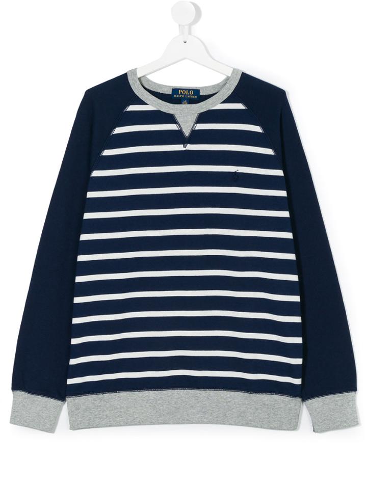 Ralph Lauren Kids Striped Jumper - Blue